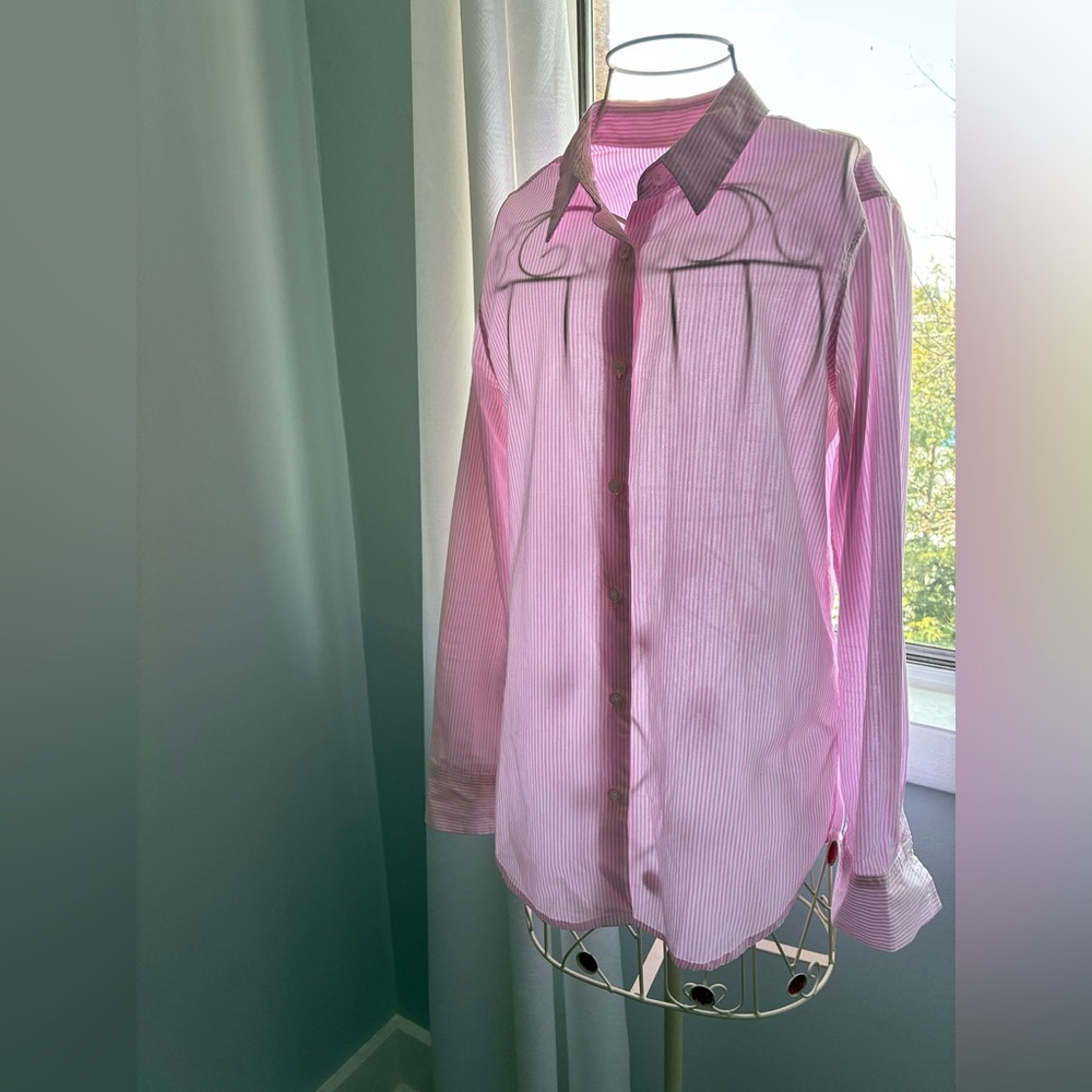 Barneys New York Pink Striped Shirt Size 38 (US Size 2-4)